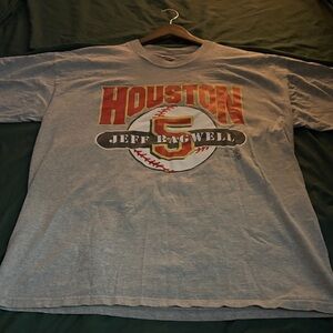 2000 Gray Houston Jeff Bagwell Men's XL Tee Vintage